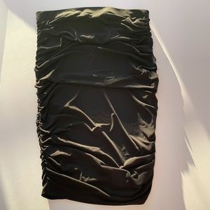 Forever 21 Ruched Midi Black Skirt